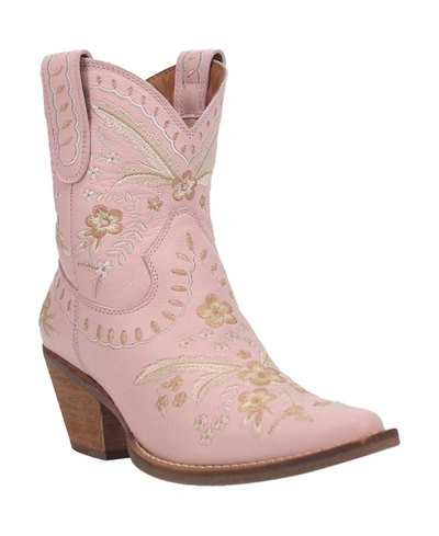 Shop Dingo Women's Primrose Leather Narrow Calf Boots Women's Shoes In Pink
