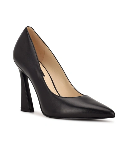 Shop Nine West Women's Trendz Pointy Toe Pumps Women's Shoes In Black Leather