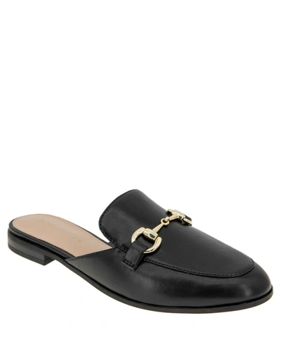 Shop Bcbgeneration Women's Zorie Tailored Slip-on Loafer Mules In Black