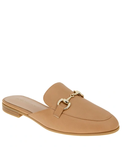 Shop Bcbgeneration Women's Zorie Tailored Slip-on Loafer Mules In Tan