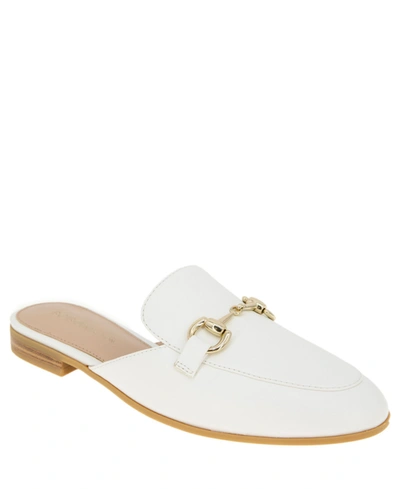 Shop Bcbgeneration Women's Zorie Mule Loafers Women's Shoes In Bright White