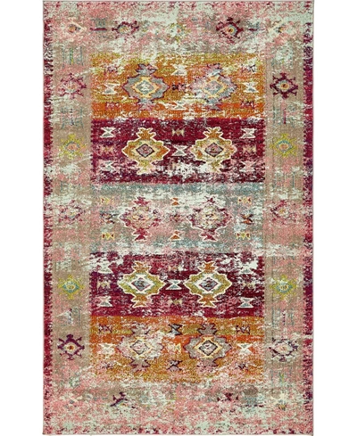 Shop Bayshore Home Closeout!  Newhedge Nhg3 5' X 8' Area Rug In Pink