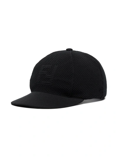 Shop Fendi Ff-motif Baseball Cap In Black