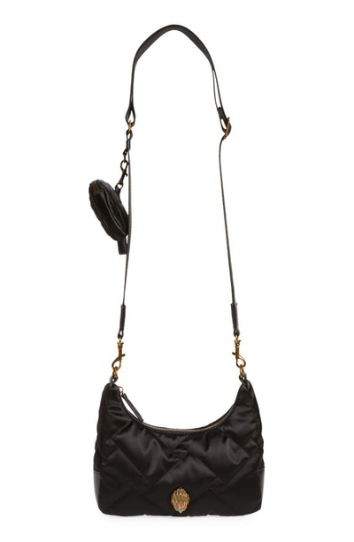 Shop Kurt Geiger Quilted Crossbody Bag In Black