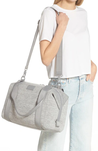 Dagne Dover Medium Landon Neoprene Carryall Duffle Bag In Heather Grey