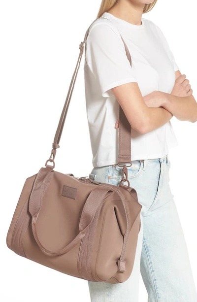 Shop Dagne Dover Landon Medium Neoprene Carryall In Dune