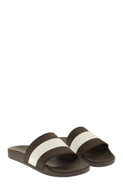 Shop Brunello Cucinelli Pool Slides In Brown