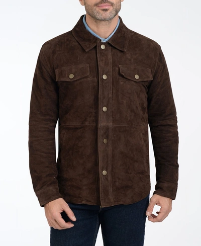 Shop Frye Men's Shirt Jacket In Dark Brown