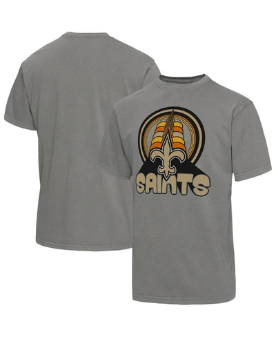 Shop Junk Food Men's  Graphite New Orleans Saints Wonderland Infinity Vibe T-shirt