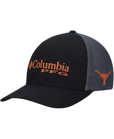 Shop Columbia Men's  Black And Gray Texas Longhorns Collegiate Snapback Hat In Black/gray