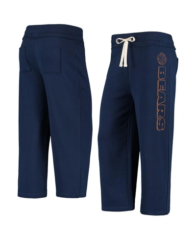Shop Junk Food Women's  Navy Chicago Bears Cropped Pants