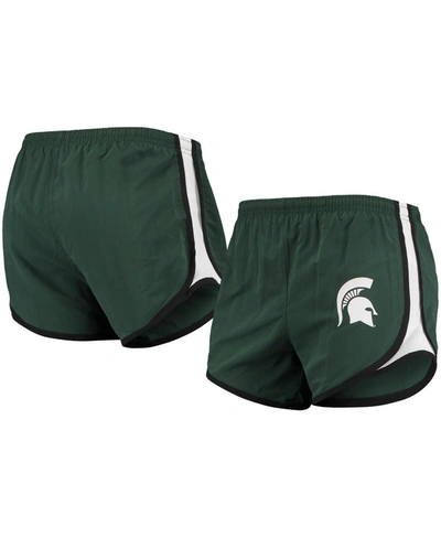 Shop Boxercraft Women's Green And White Michigan State Spartans Elite Shorts In Green/white