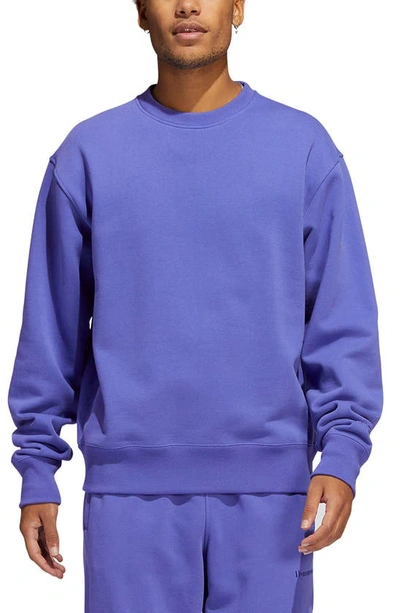 Shop Adidas Originals X Pharrell Williams Unisex Crewneck Sweatshirt In Purple