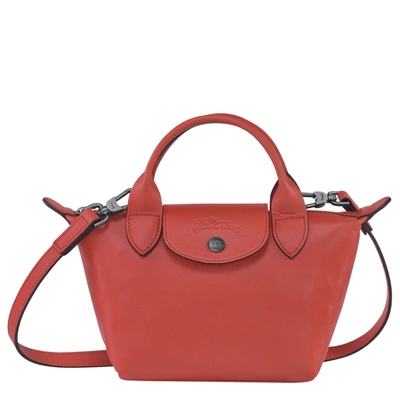Longchamp Top Handle Bag Xs Le Pliage Cuir In Terracotta | ModeSens