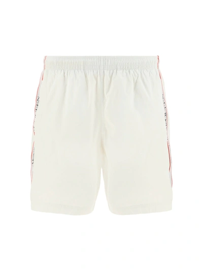 Shop Alexander Mcqueen Side Logo Band Swim Shorts In White