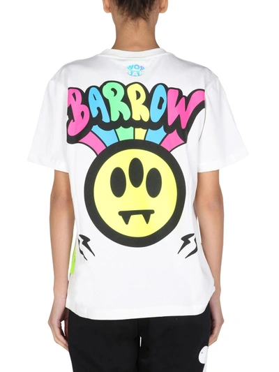 Shop Barrow T-shirt With Multicolor Print Unisex In White