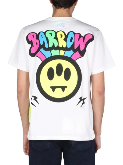 Shop Barrow T-shirt With Multicolor Print Unisex In White