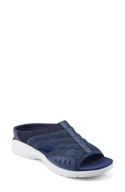 Shop Easy Spirit Tracie Sandal In Ombre Denim/ Insignia Blue