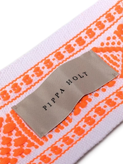 Pippa Holt Embroidered-design Belt In Orange