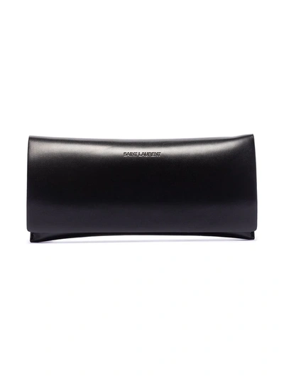 Saint Laurent Brown Mica Rectangular Frame Sunglasses In Brown