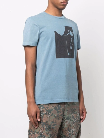 Diesel Photograph-print Cotton T-shirt In Blue