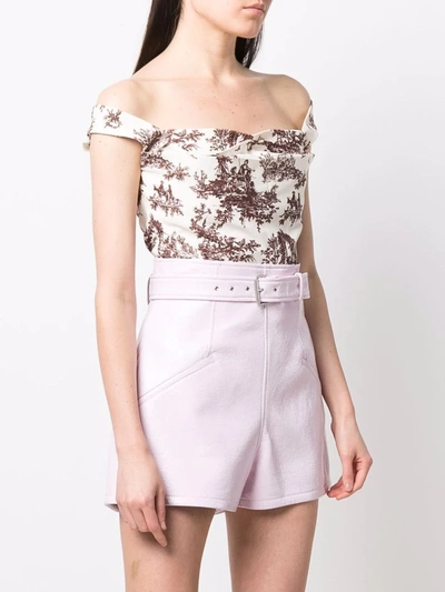 Philosophy Di Lorenzo Serafini Belted Structured Shorts In Pink