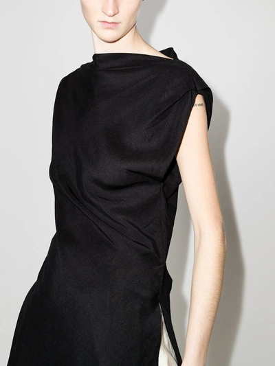 Shop St Agni Split Hem Shift Top In Black