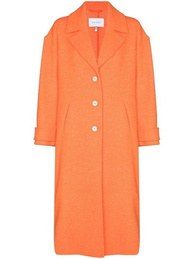 Shop Mira Mikati Cornwall Single Breasted Coat In Orange