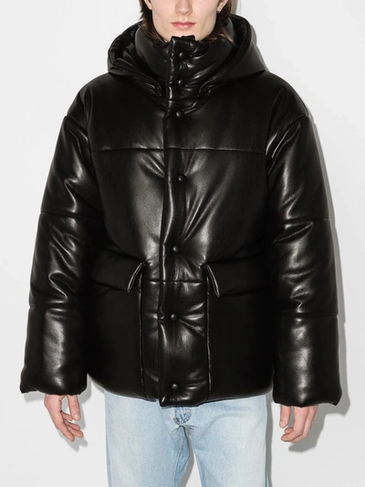 Nanushka Hooded Padded Jacket In Black