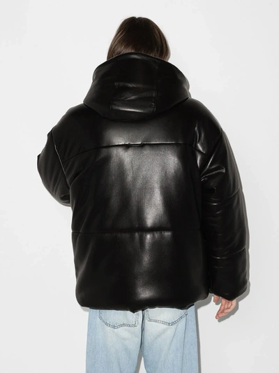 Nanushka Hooded Padded Jacket In Black