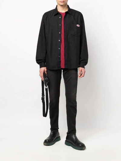 Diesel 2060 D-strukt 0670m Slim-cut Jeans In Black