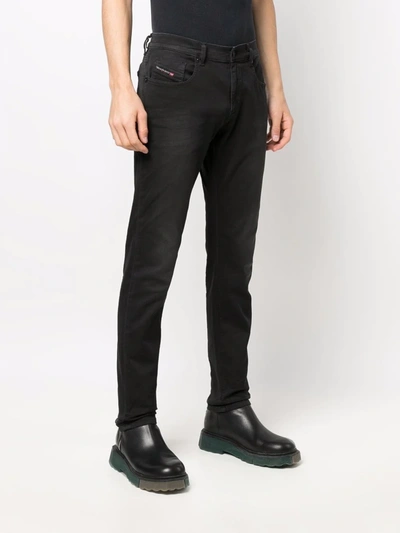 Diesel 2060 D-strukt 0670m Slim-cut Jeans In Black