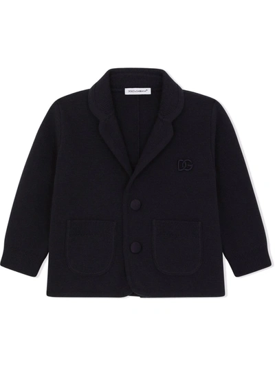 Dolce & Gabbana Blue Newborn Jacket Dolce&gabbana Kids In Blue