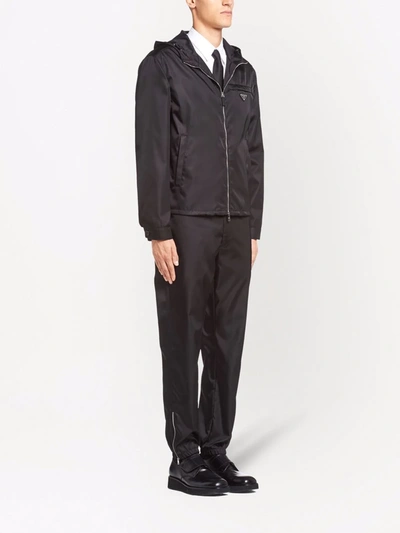Prada Technical Cotton Blouson Jacket In Black