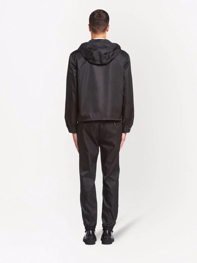 Prada Technical Cotton Blouson Jacket In Black