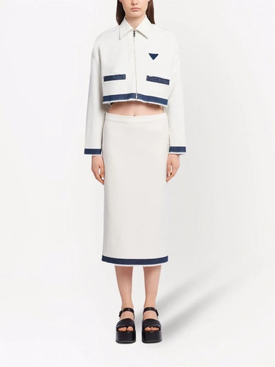 三角形贴花牛仔夹克