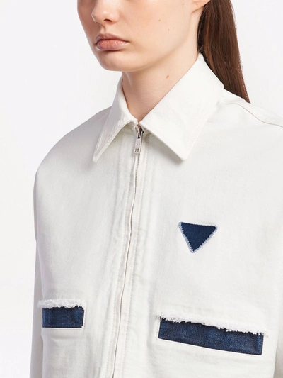 三角形贴花牛仔夹克
