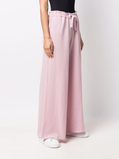 Shop Jil Sander Knitted Cashmere Trousers In Pink