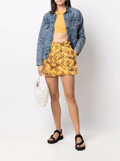 Shop Remain Floral Print Shorts In Yellow