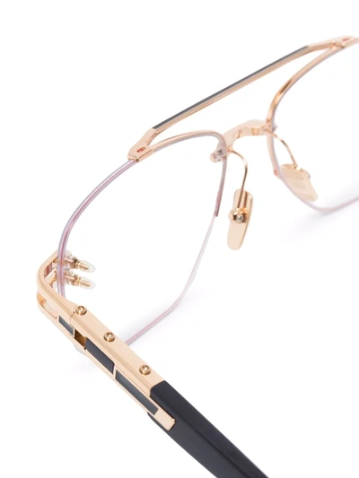 Shop Dita Eyewear Grand-evo Double-bridge Glasses In Pink