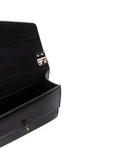 Shop Michael Michael Kors Greenwich Small Saffiano Leather Bag In Black