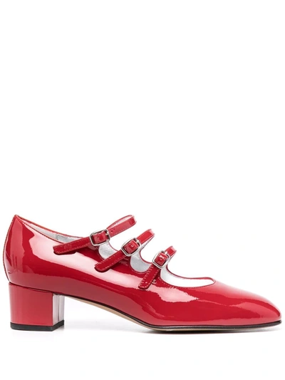 Shop Carel Kina Patent-leather Pumps In Red