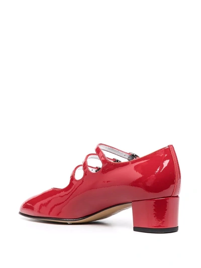 Carel High-shine Side-buckle Pumps In Red