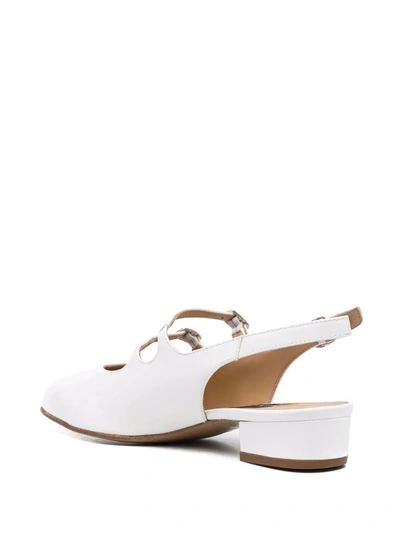 Carel Flate Double Strap Slingback In White