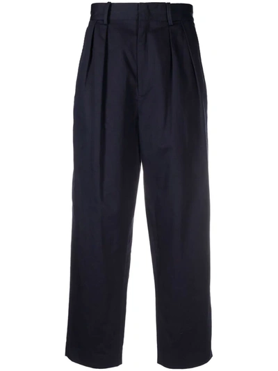 Shop Isabel Marant Niouflow Cropped Chinos In Blue
