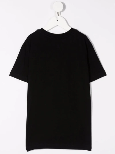 Shop Neil Barrett Headphones-print Cotton T-shirt In Black