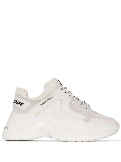 Shop Naked Wolfe Track Chunky Sneakers In White