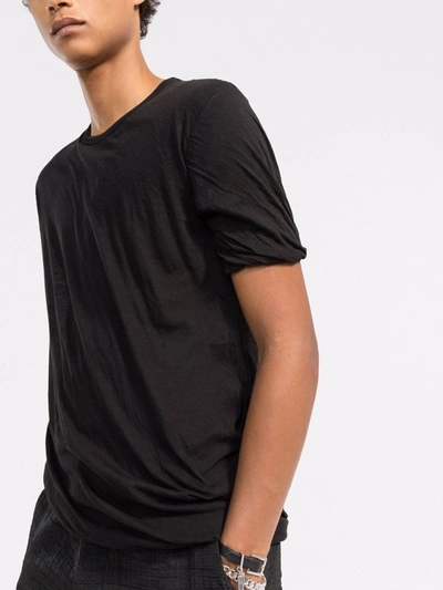Shop Rick Owens Round-neck Short-sleeve T-shirt In Black