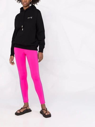 Shop Etro Logo-print Leggings In Pink