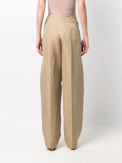 Shop Etro Wide-leg Tailored Trousers In Neutrals